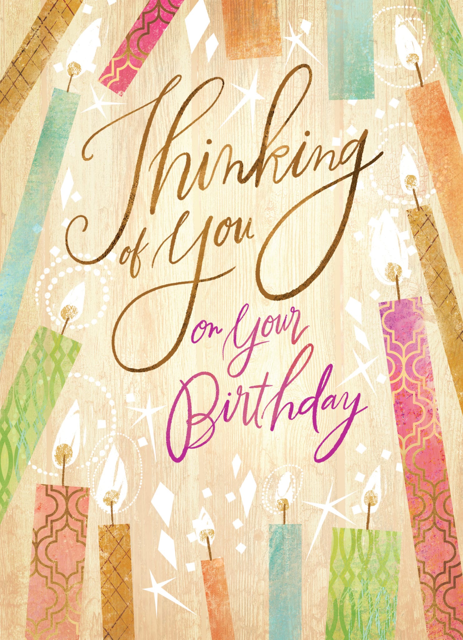 Bright Special Birthday Candle Wishes Personalized Greeting Cards by