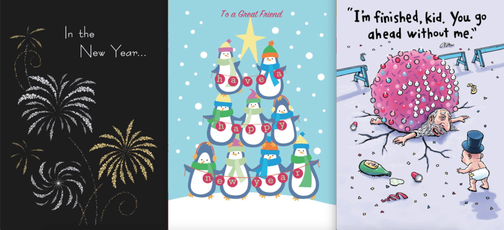New Year Cards for December